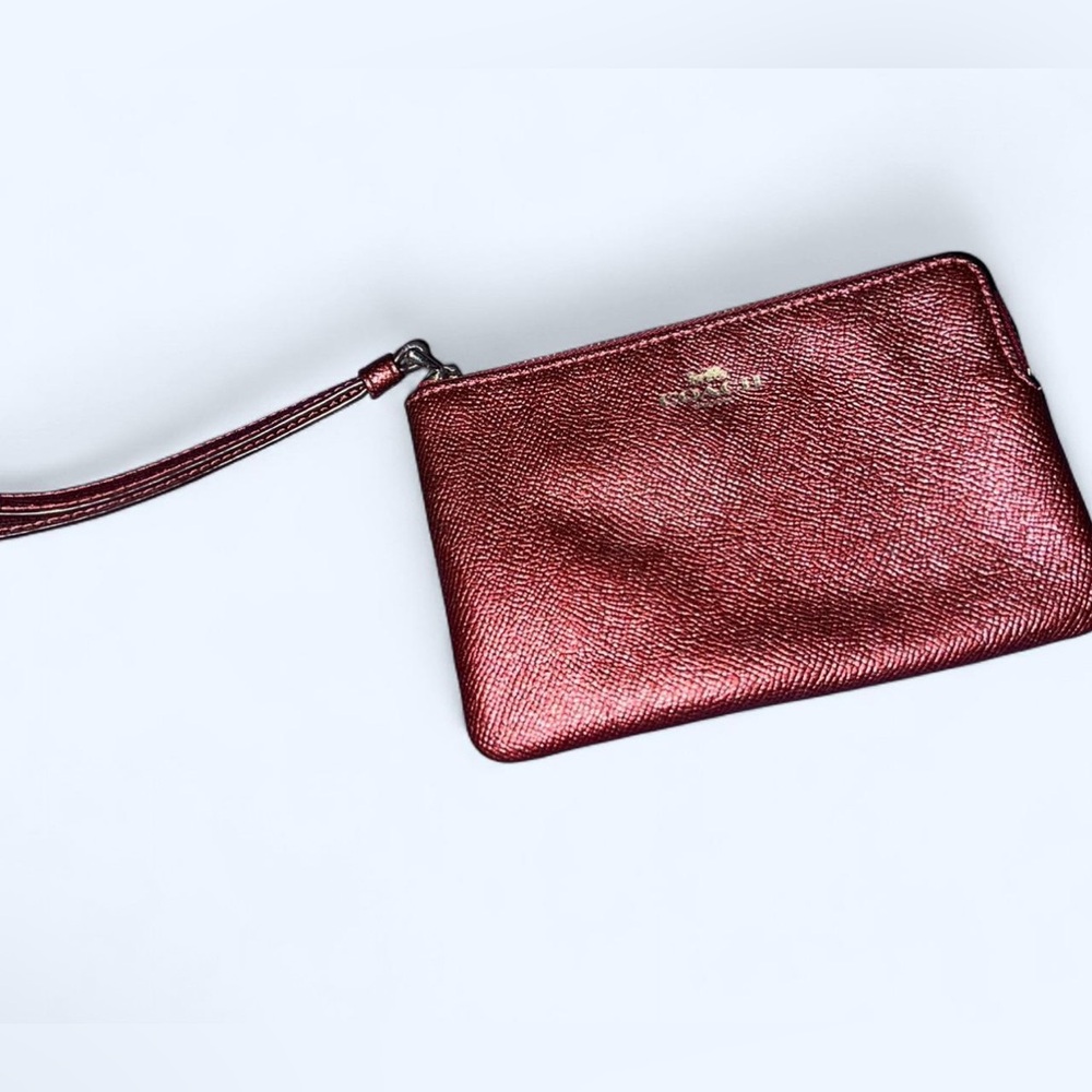Coach Shimmering Ruby Wristlet